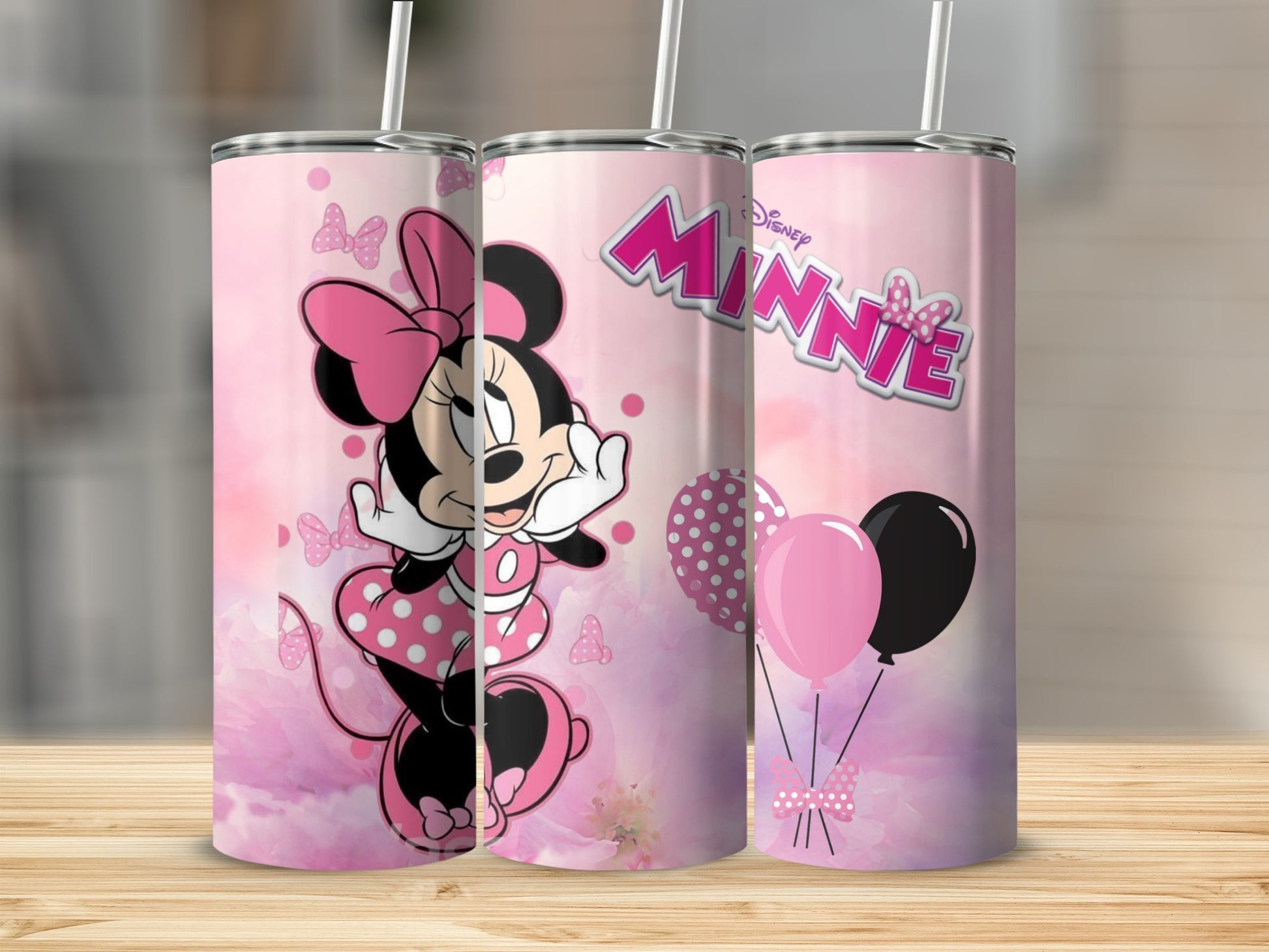 Cute Disney Minnie Mouse Pink Tumbler for Kids