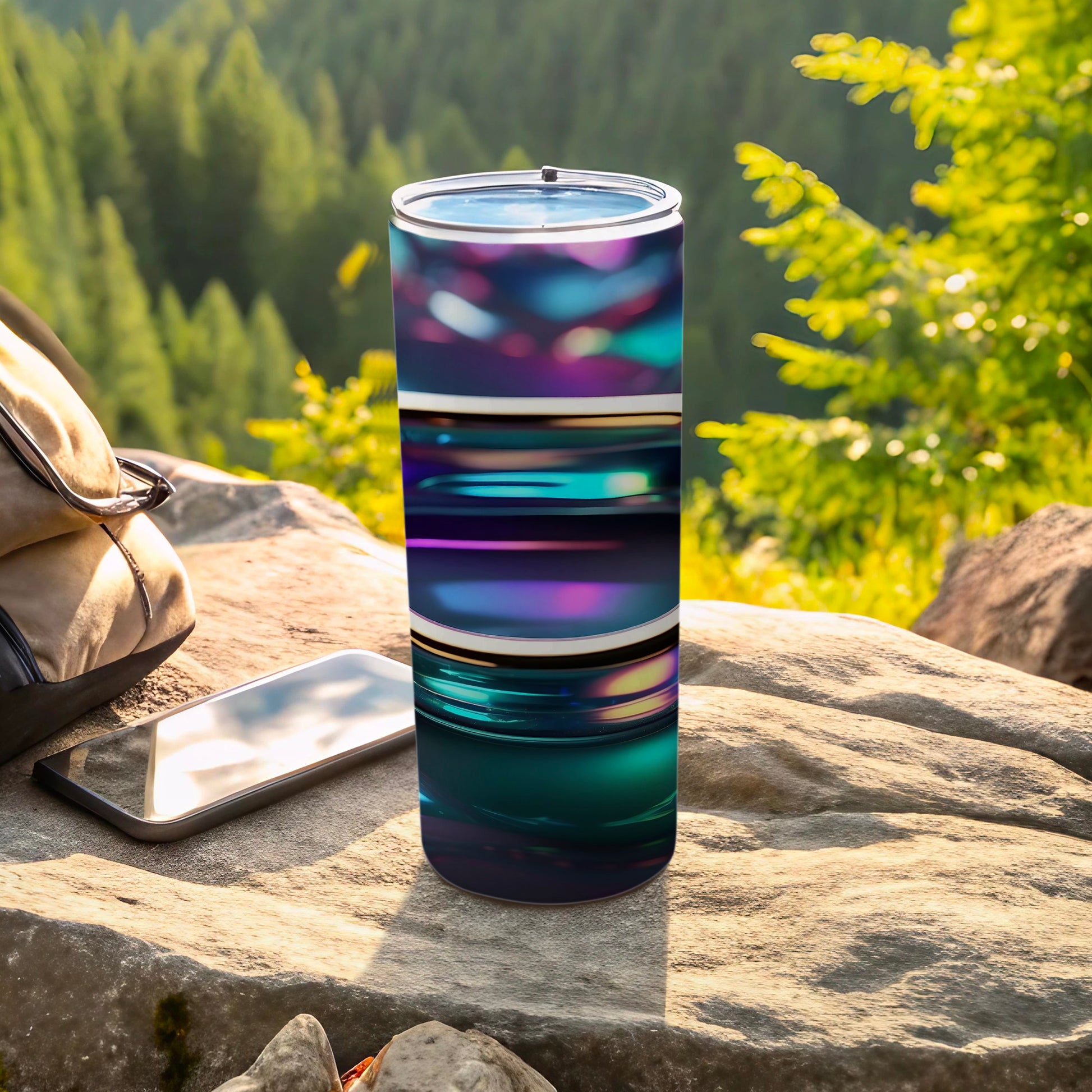 Iridescent Abstract Vibrant Rainbow Design Tumbler product type