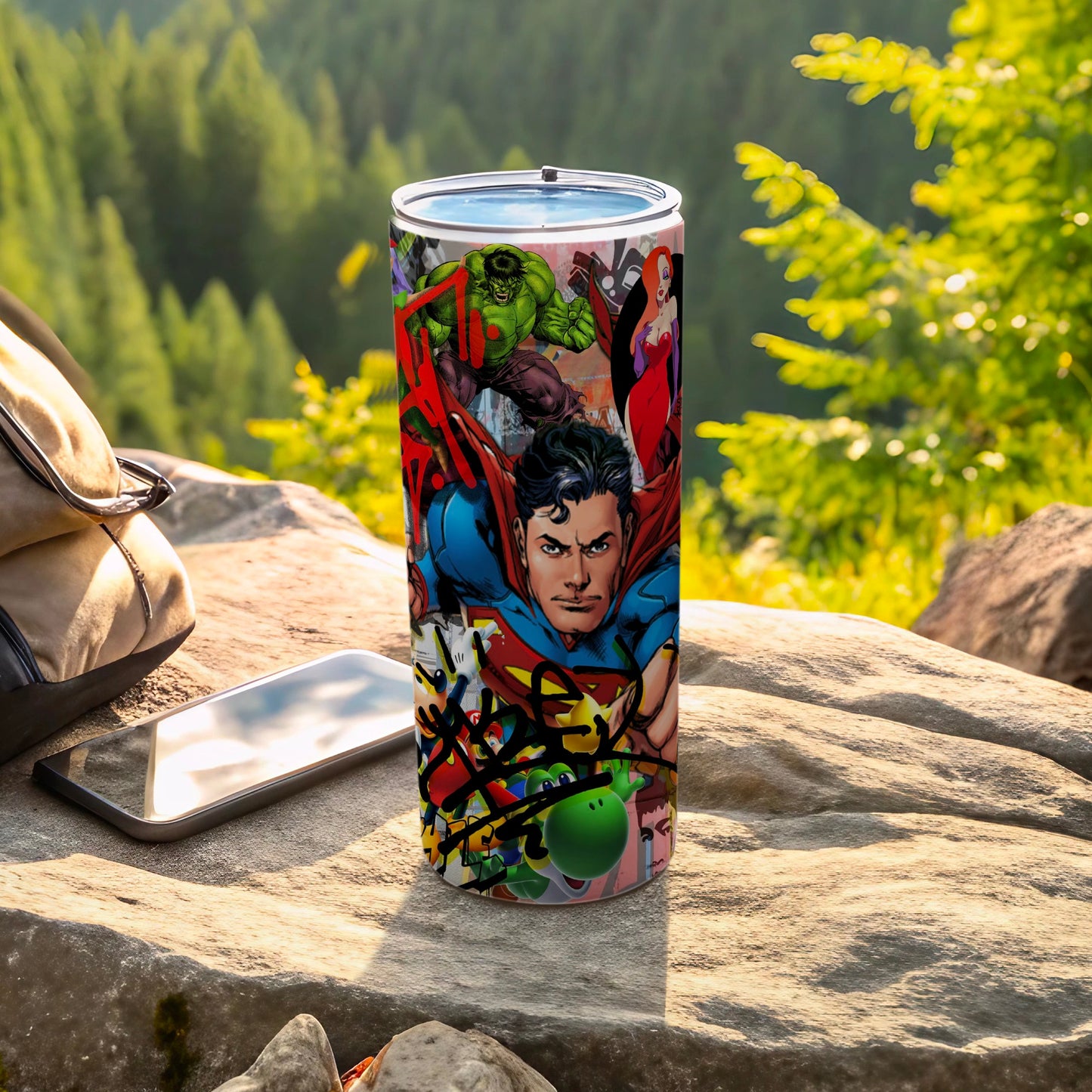 Comic Gaming Heroes Pop Culture Graffiti Tumbler product type