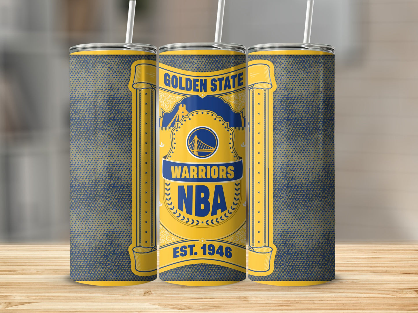 Golden State Warriors NBA Est 1946 Licensed Tumbler