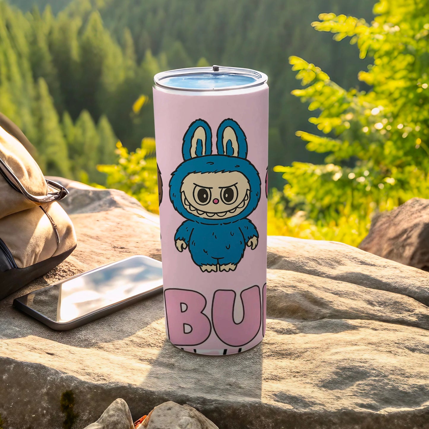Cute Bunny Monster Character Design Travel Mug