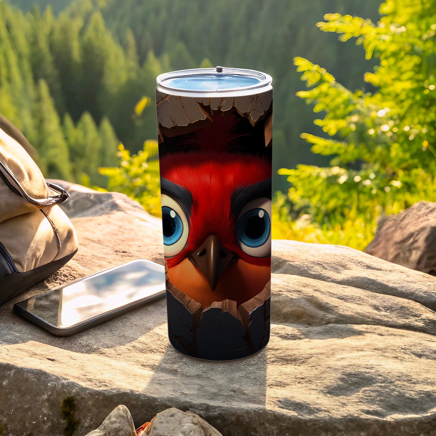 Peeking Red Bird Cartoon Eye Cracked Tumbler product type
Tumbler, Insulated Cup, Red Bird, Cartoon Character, Cute Design, Blue Eyes, Cracked Pattern, Peeking Face, Unique Drinkware, Graphic Art, Travel Mug, Outdoor Lifestyle, Nature Inspired, Adventure Ready, Bird Lover Gift, Illustrated Design, Novelty Product, Fun Graphic, Portable Drinkware, Quirky Design