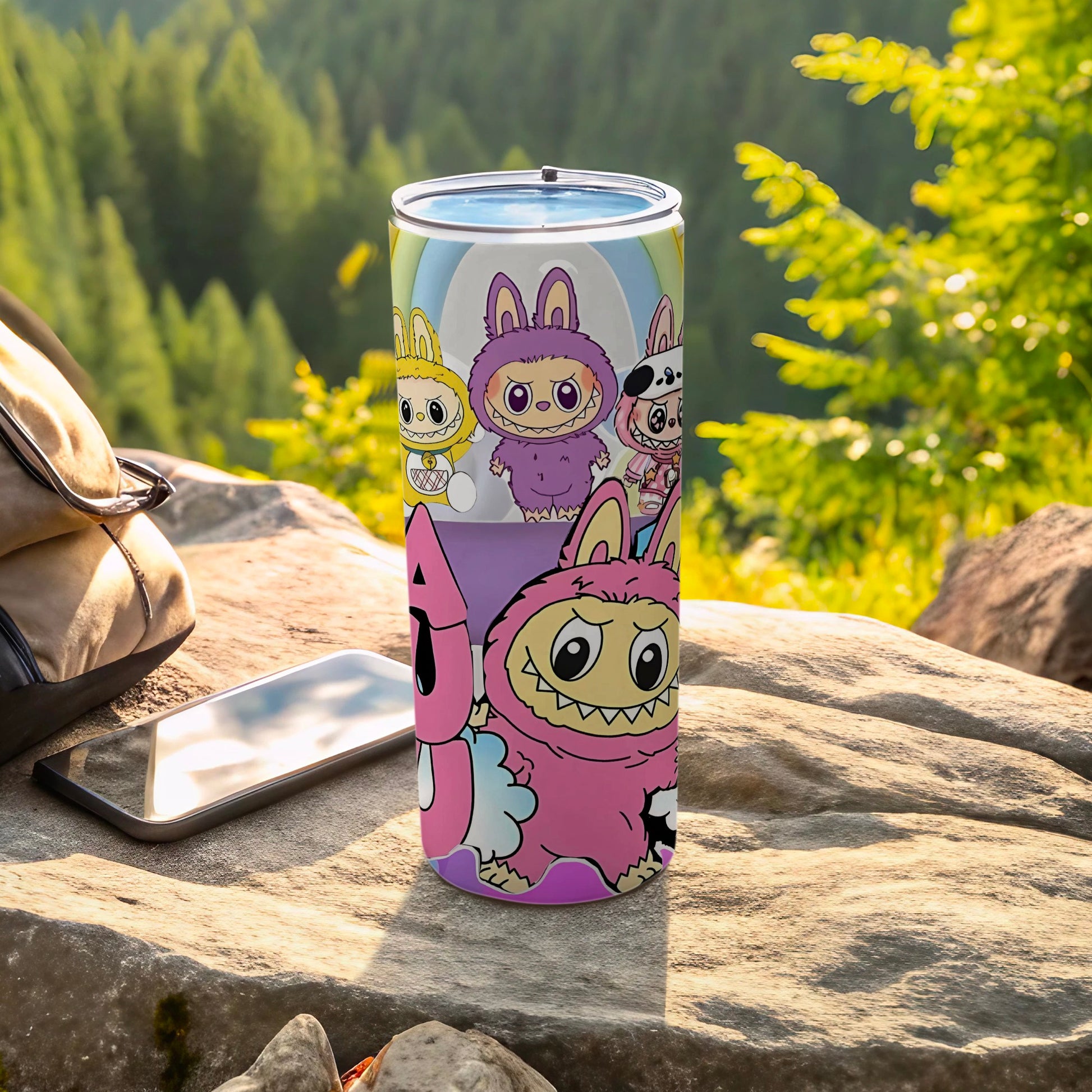 Cute Cartoon Monster Design Insulated Tumbler Cup