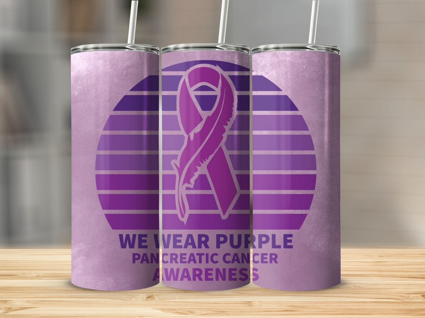 We Wear Purple Pancreatic Cancer Awareness tumbler