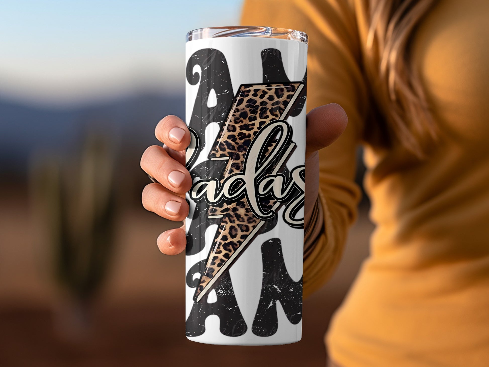 Badass Lightning and Leopard Print Tumbler