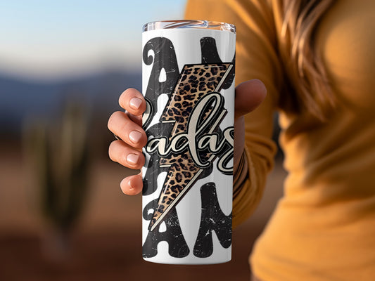 Badass Lightning and Leopard Print Tumbler