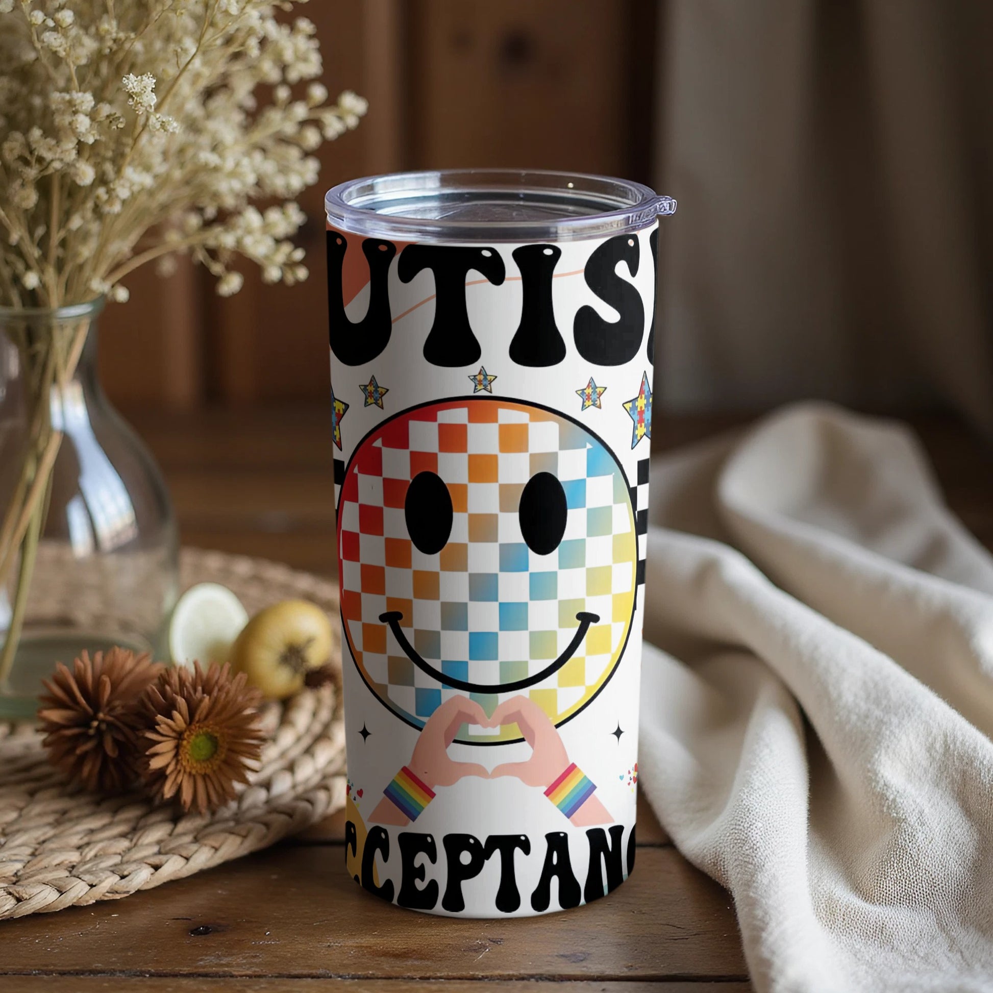 Autism Awareness Smile Design Eco-Friendly Tumbler