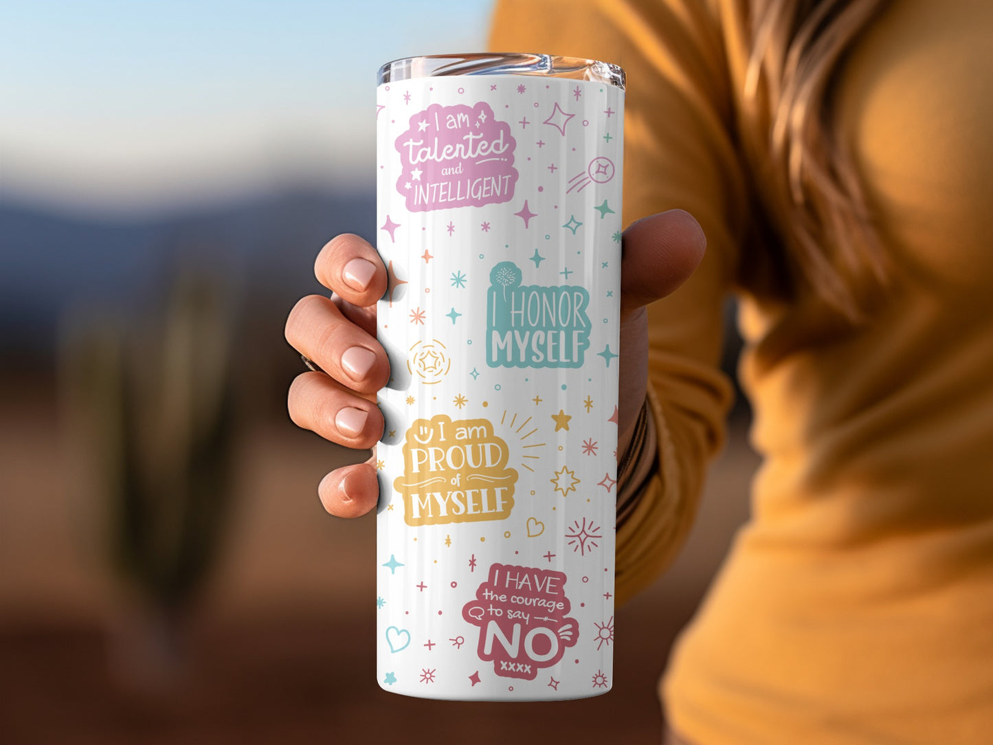 Affirmation Quotes Motivational Tumbler Cup for Daily Use