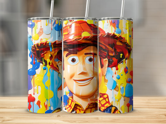 Colorful Cartoon Character Tumbler With Straw
