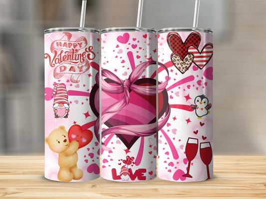 Valentine's Day Themed Cute and Festive Tumbler Set
