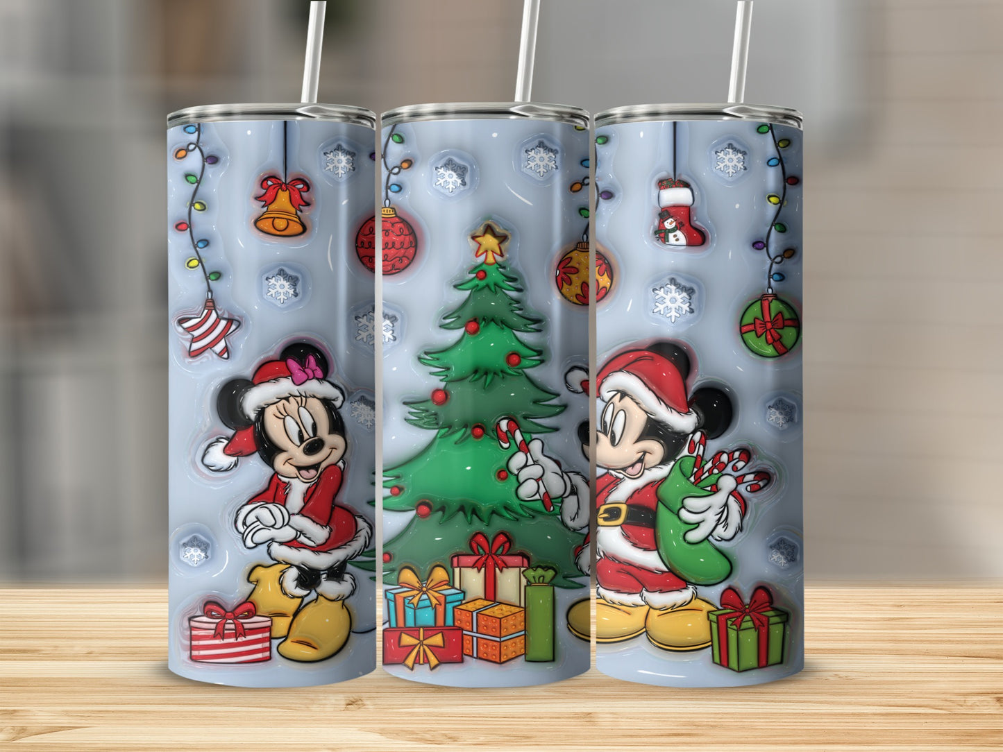 Festive Christmas Characters Holiday Themed Tumbler