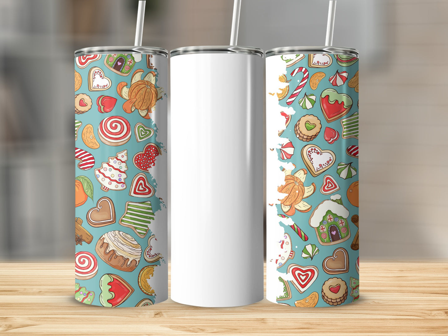 Colorful Festive Holiday Pattern Insulated Tumbler