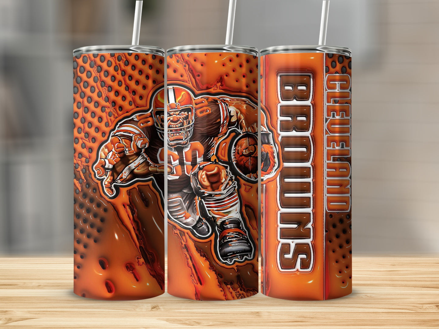 Cleveland Browns Football Team Number 80 Image Tumblers