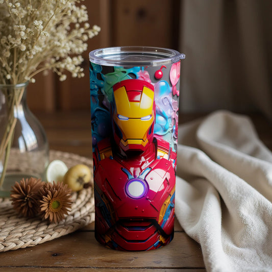 Colorful Superhero-Inspired Drink Tumblers for Kids
