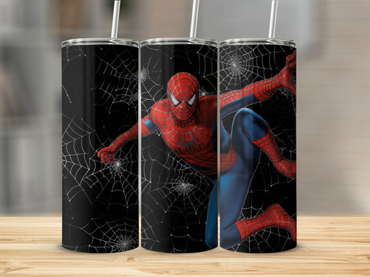 Spider-Man Tumbler with Web Design Black Red Hero