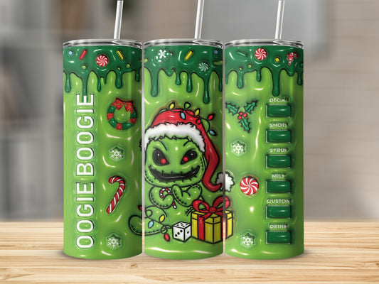 Festive Oogie Boogie Christmas Themed Tumbler Cup