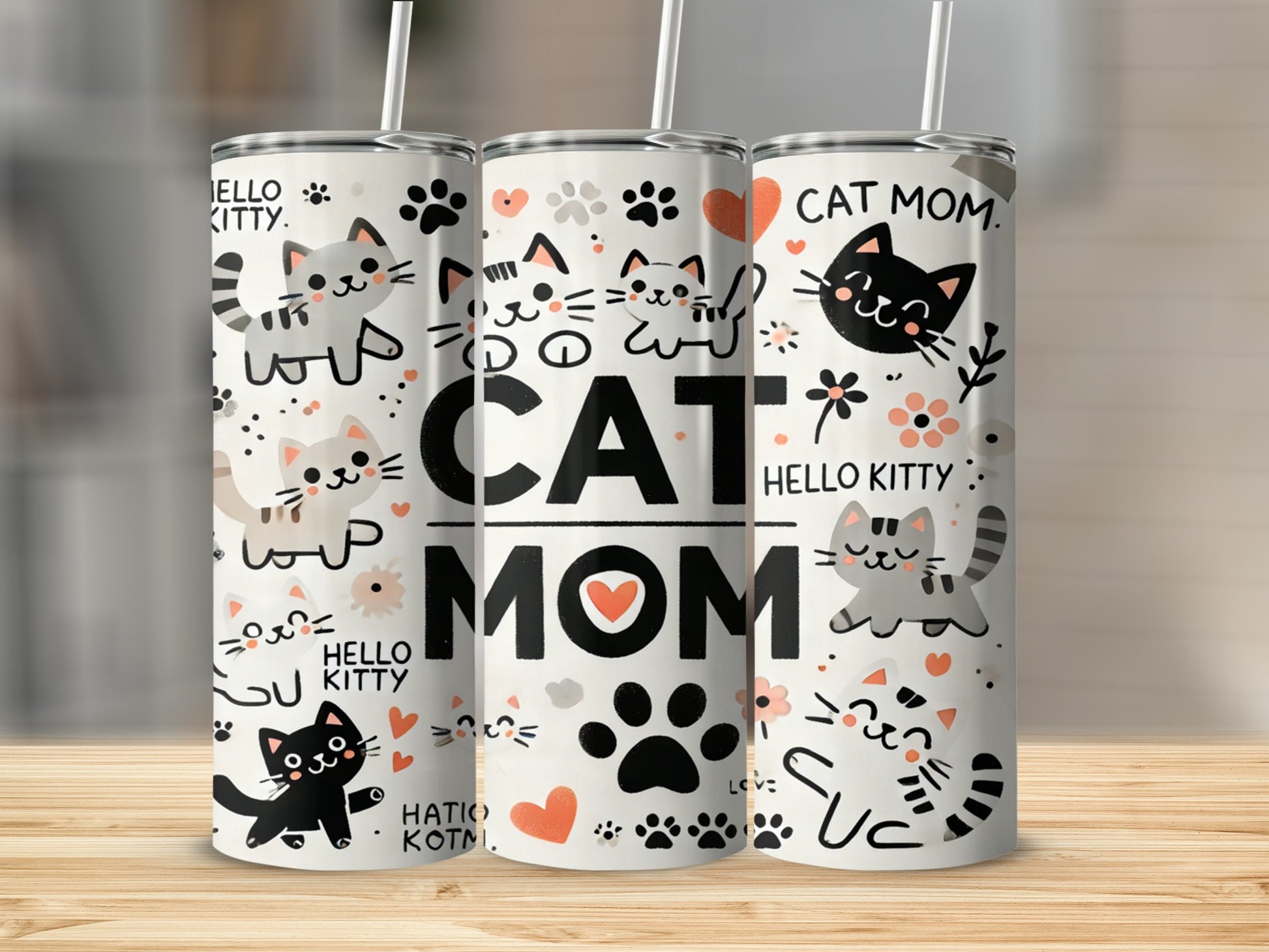 Cute Cat Mom Hello Kitty Tumbler Perfect For Pet Lovers