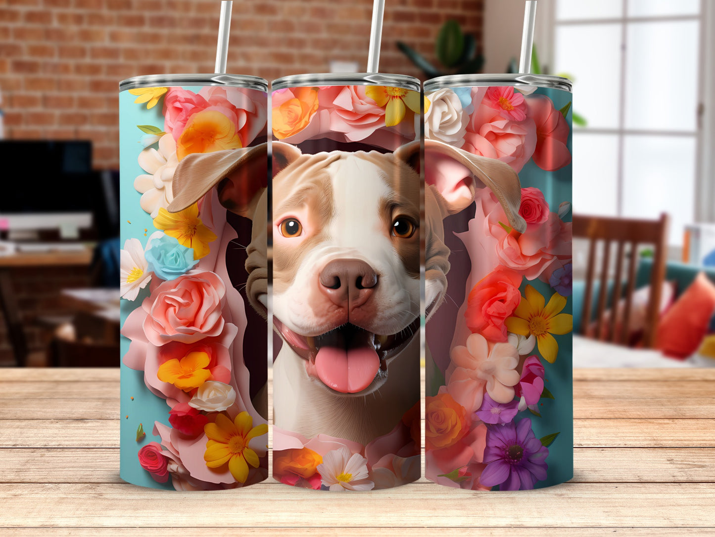 Happy Pitbull Dog Colorful Flowers Tumbler product type
Pitbull dog
Floral design
Colorful flowers
Happy dog
Smiling pitbull
Tumbler
Dog lover
Pet portrait
Flower wrap
Vibrant design
Cute dog
Animal art
Gift idea
Drinkware
Beverage cup
Canine artwork
Blossom pattern
Pitbull mom
Dog dad
Pet themed