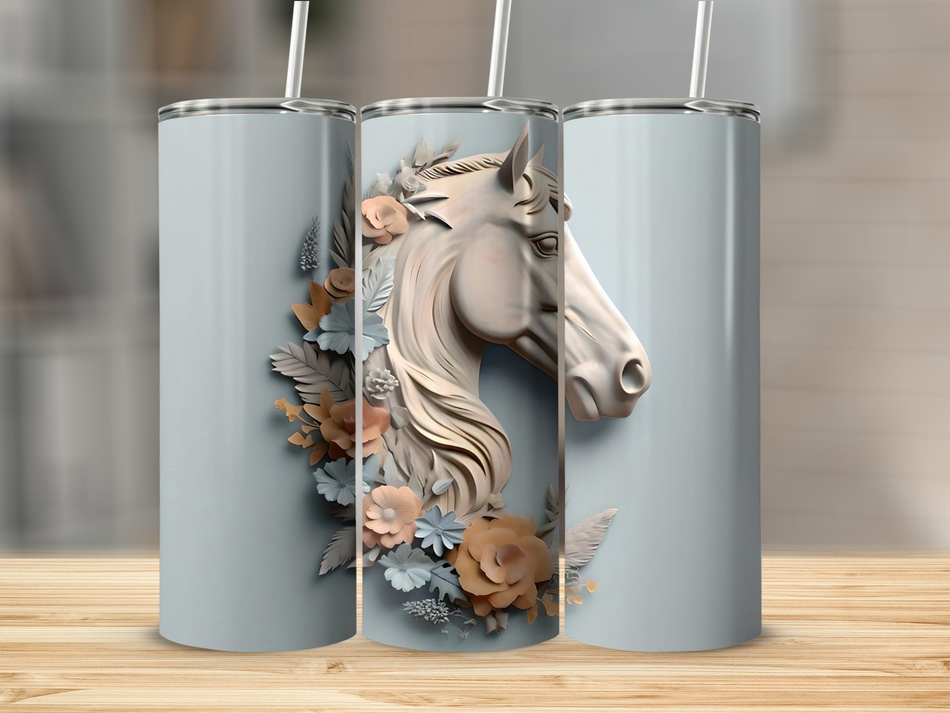 Exquisite Horse Art Design Tumbler Perfect Gift Choice