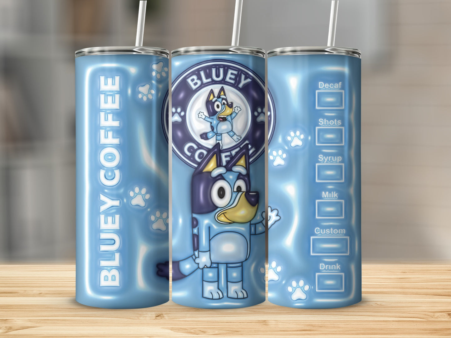 Bluey Coffee Custom Order Stainless Steel Tumbler