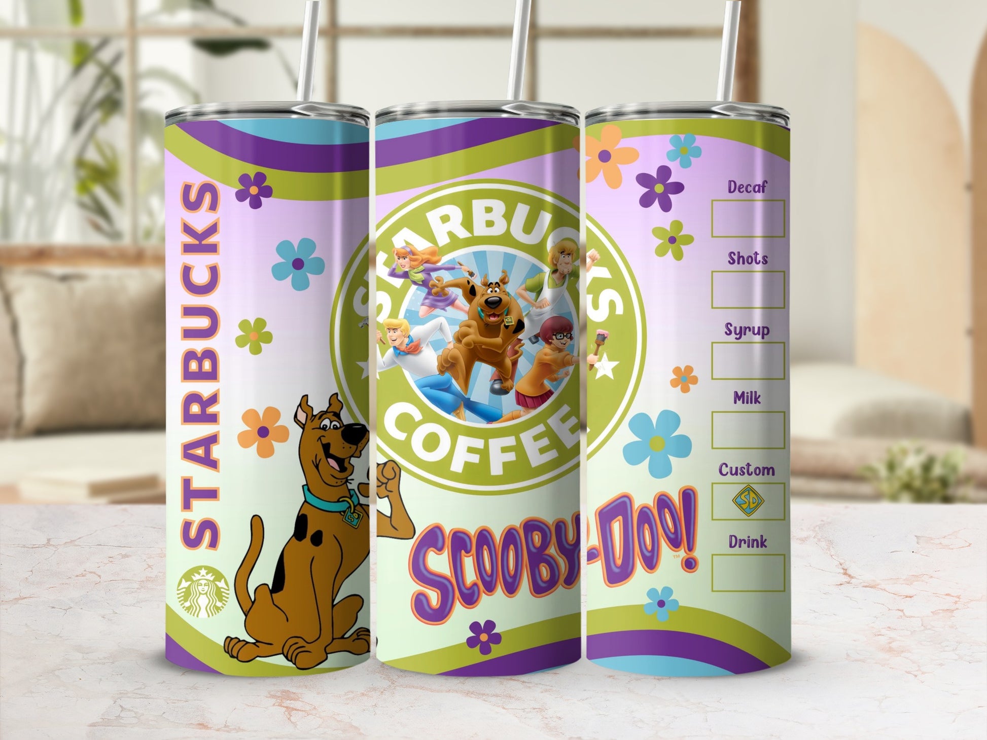 Starbucks Coffee Scooby-Doo Custom Drink Tumbler