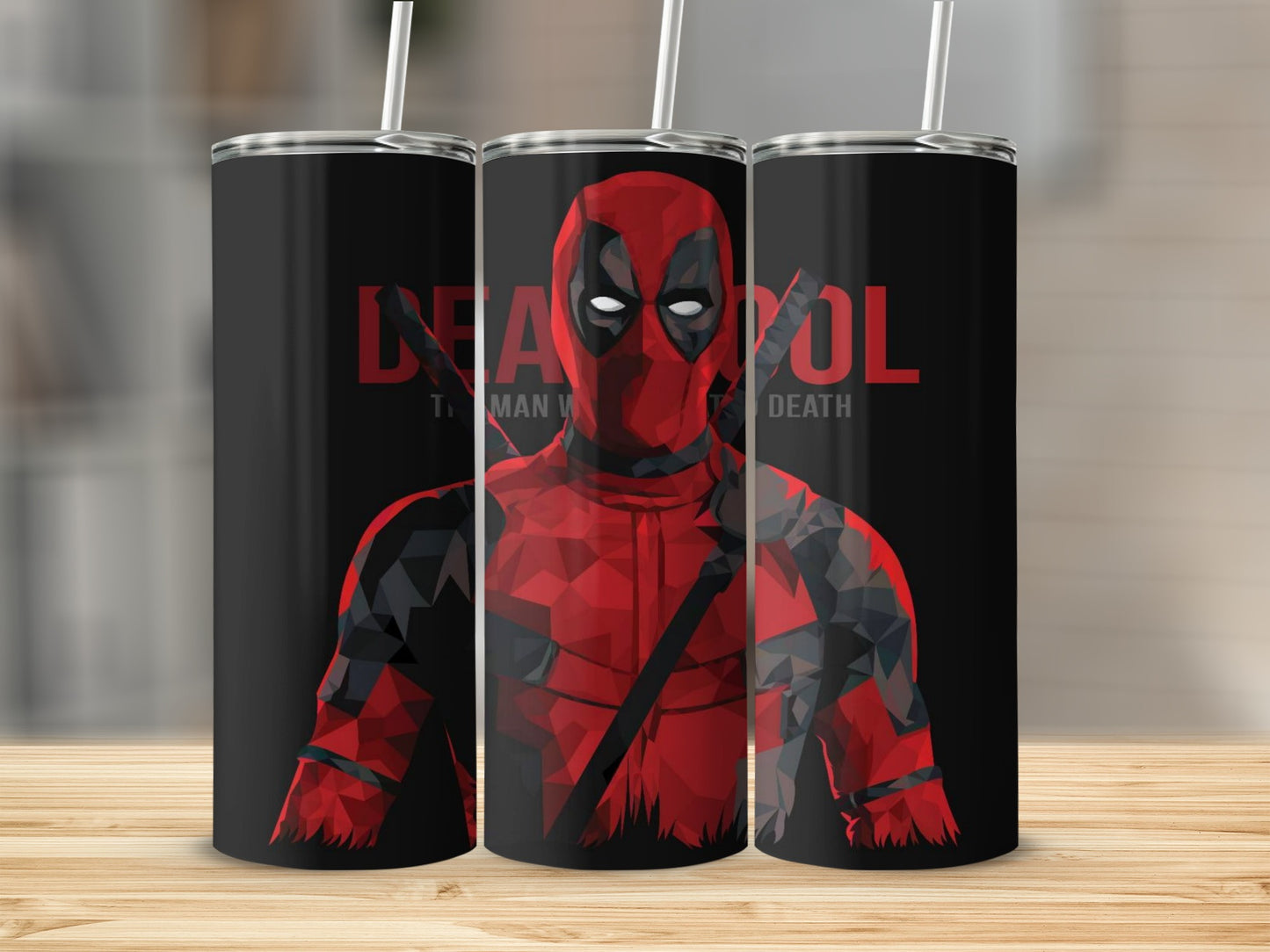 Deadpool Geometric Design Insulated Tumbler Cup