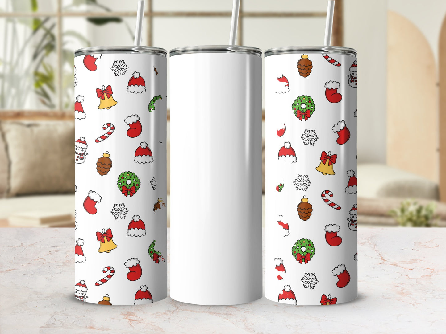 Festive Christmas Patterned Tumblers for Holiday Cheer