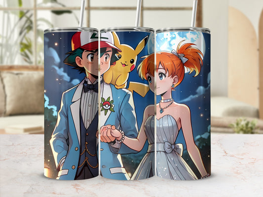 Anime Characters Holding Hands Tumbler Cup
