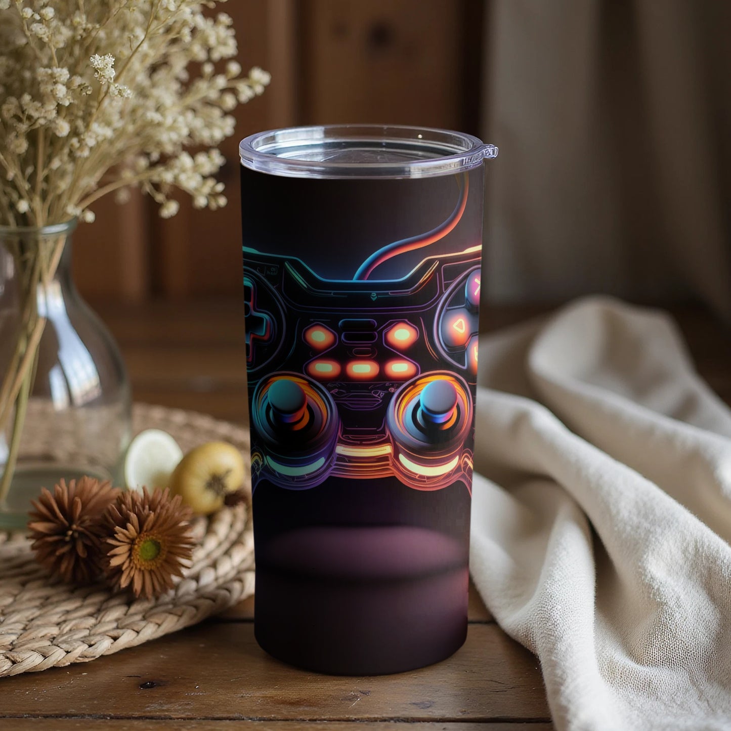 Retro Gaming Controller Design Insulated Tumbler
