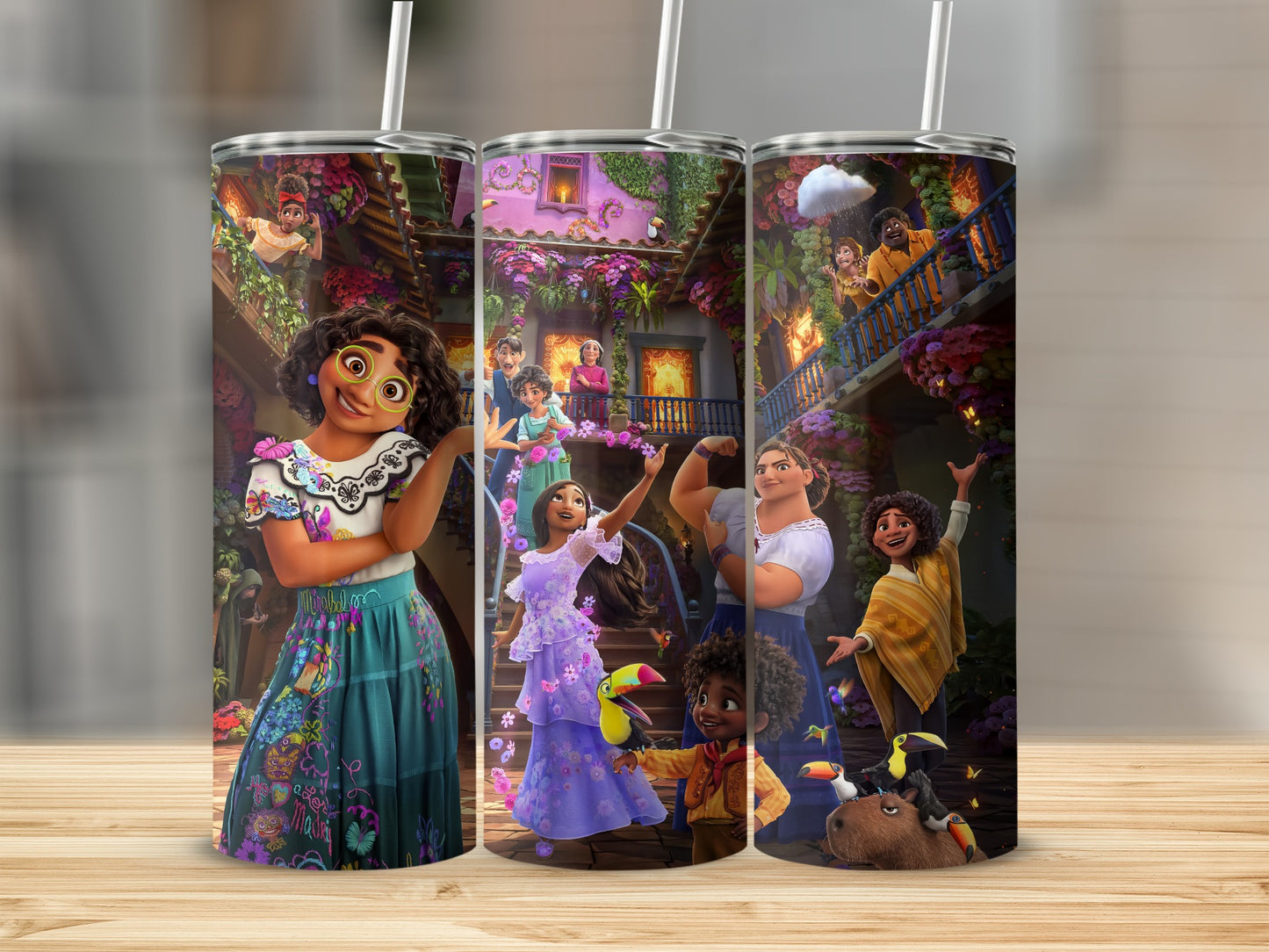 Colorful Encanto Characters Design Tumbler Set