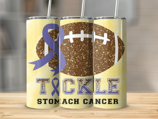 Tackle Stomach Cancer Football Awareness Tumbler