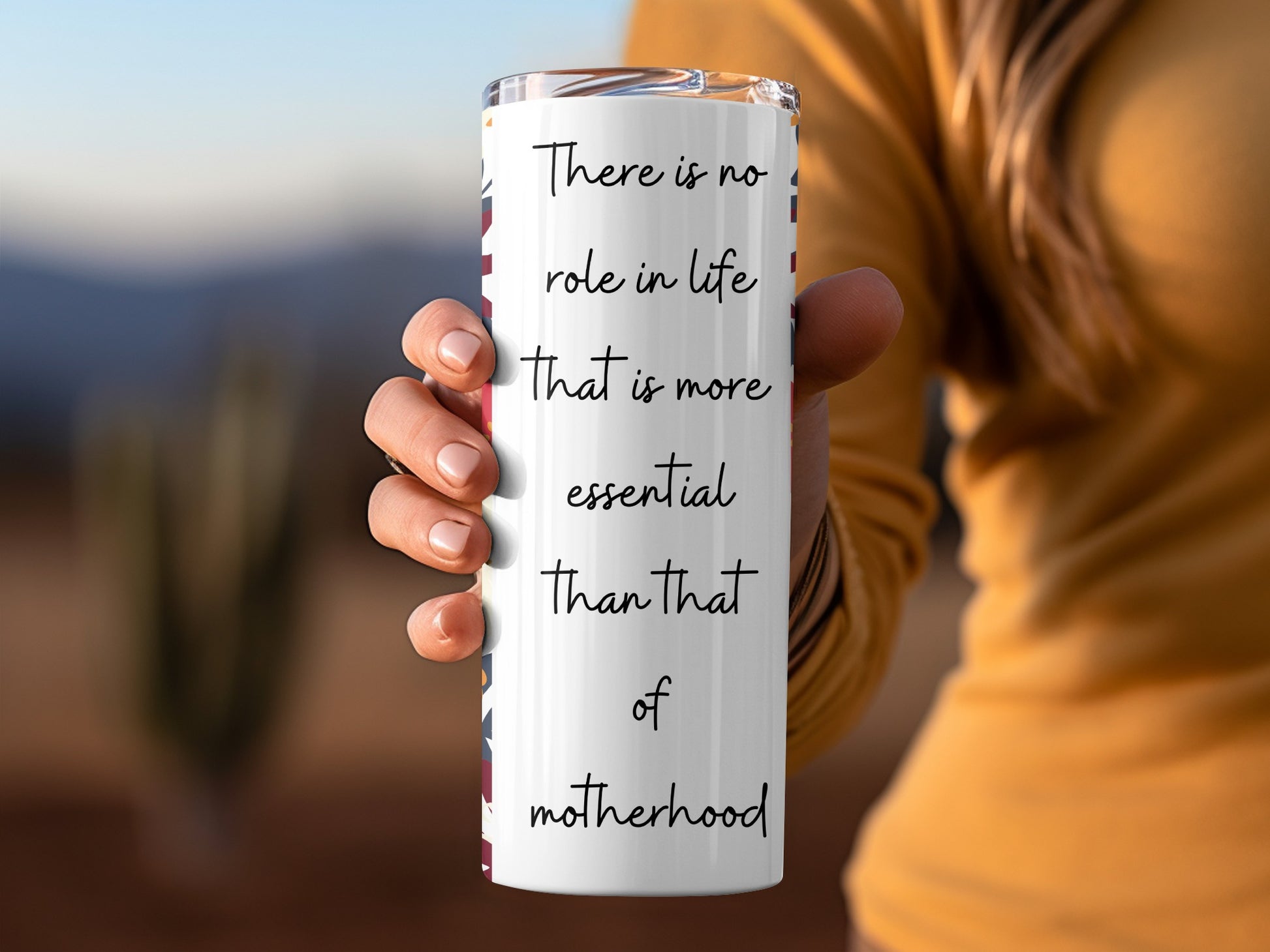 Essential Role of Motherhood Inspirational Tumbler