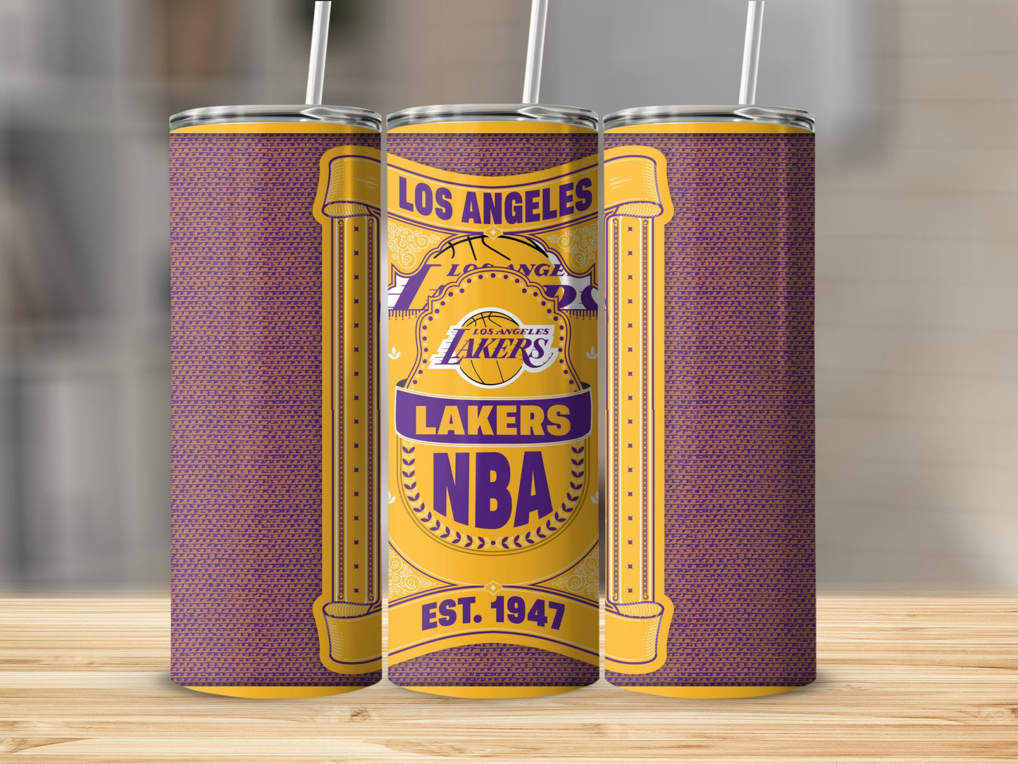 Los Angeles Lakers Est 1947 Basketball NBA Logo Tumbler