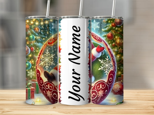 Personalized Christmas Ornament Tumbler Cup