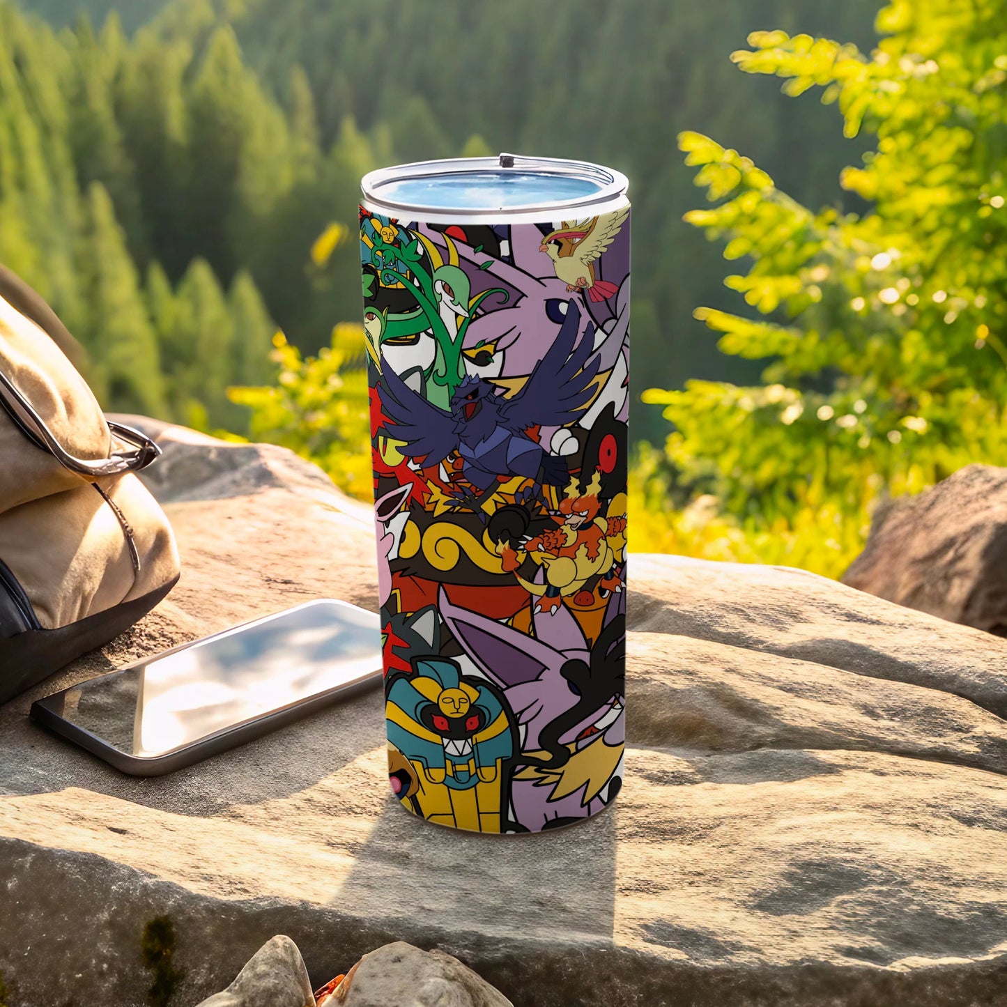 Colorful Animated Character Travel Mug for Outdoor Adventures