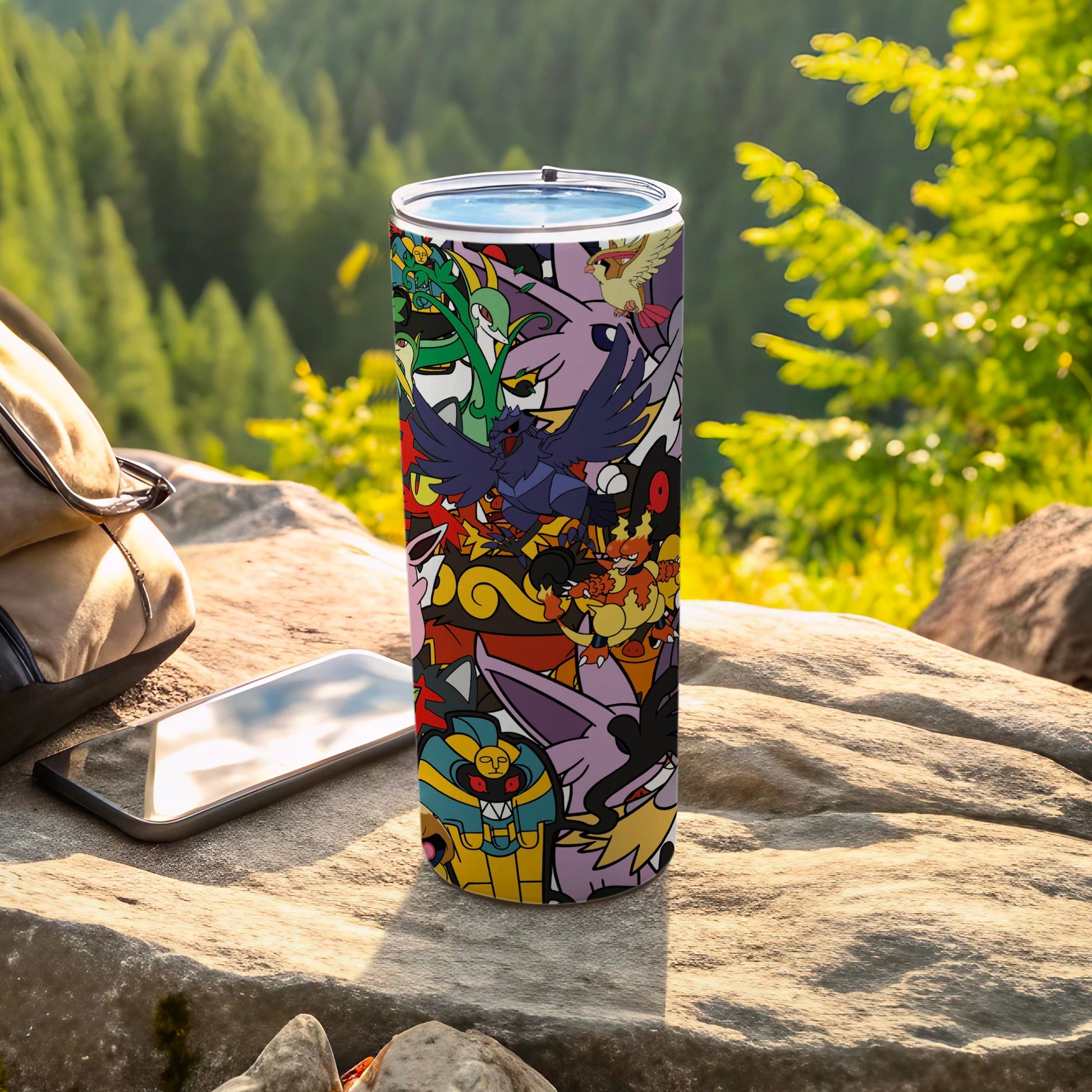 Colorful Animated Character Travel Mug for Outdoor Adventures