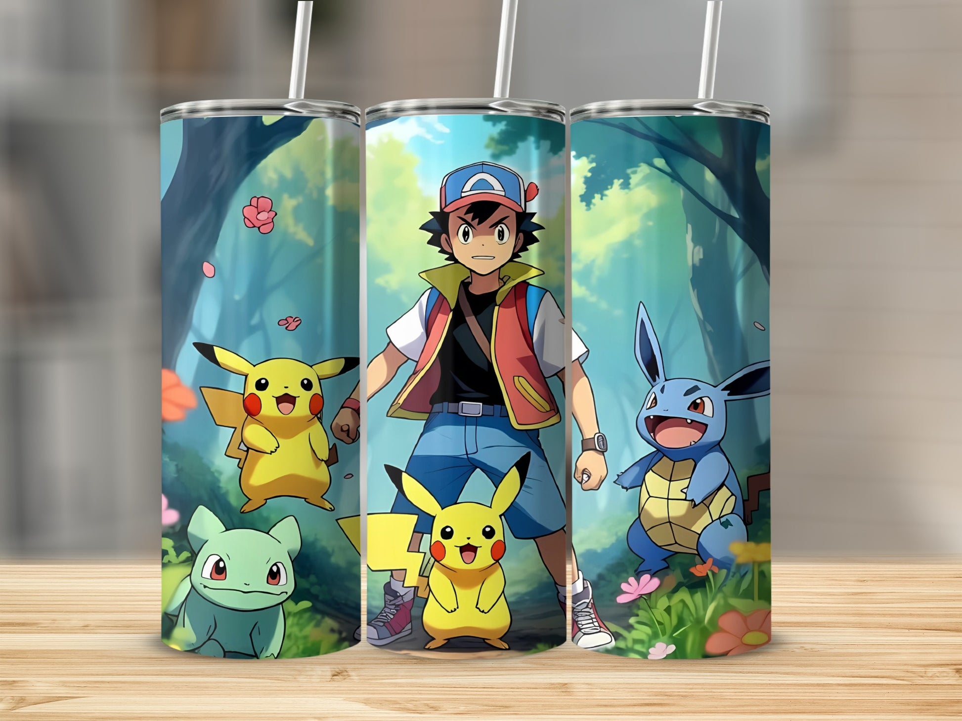 Vibrant Anime Character and Creatures Tumbler Product