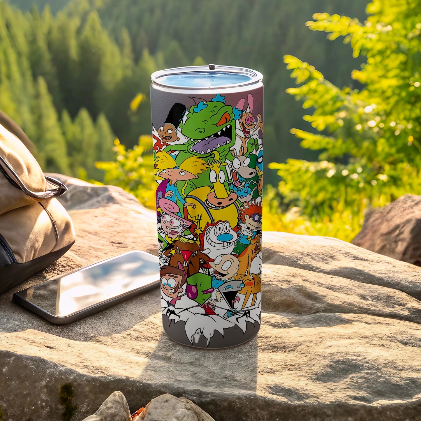 Vibrant Cartoon Characters Insulated Tumbler Cup