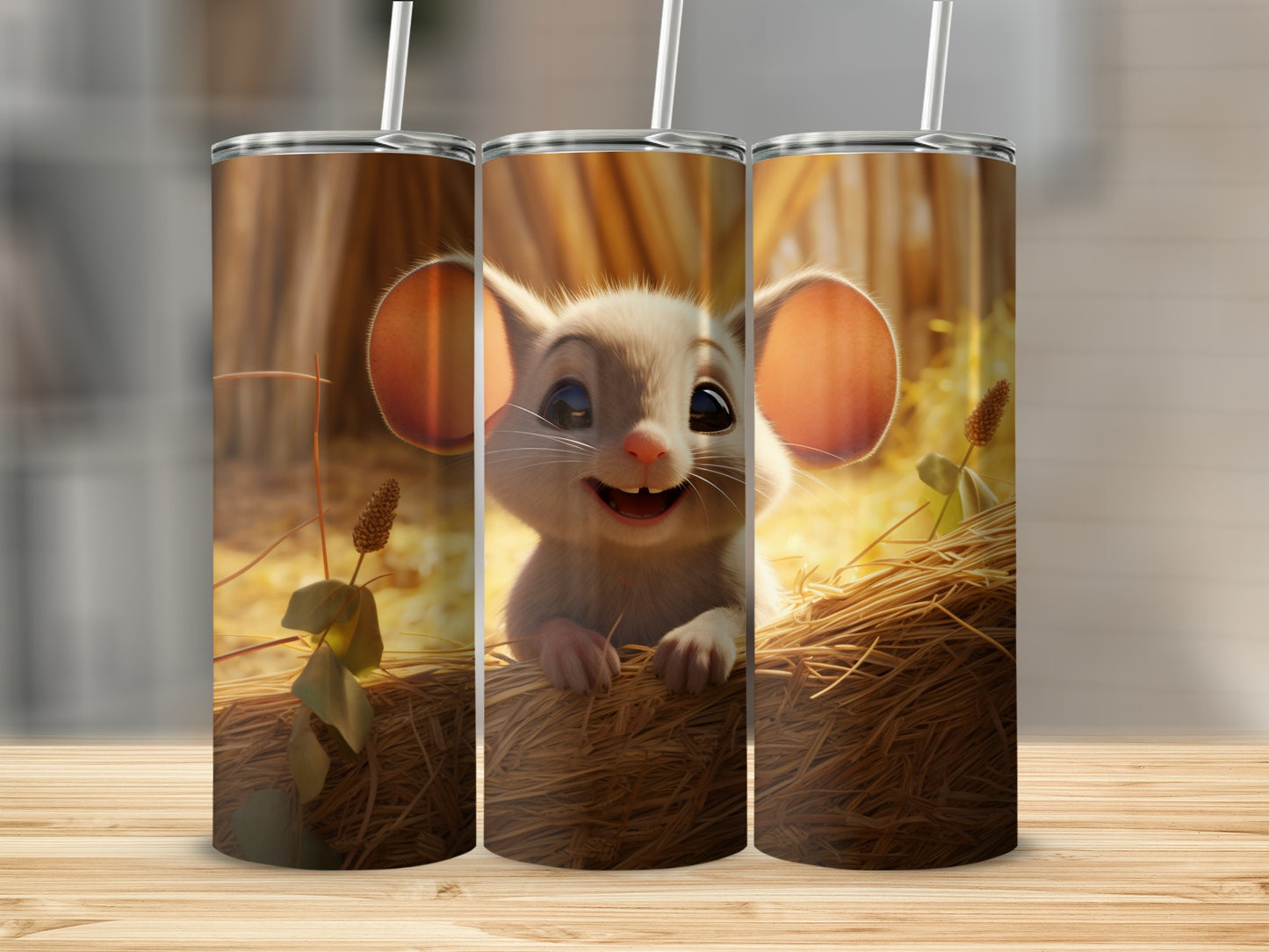 Adorable Mouse Art Tumbler for Cute Hydration