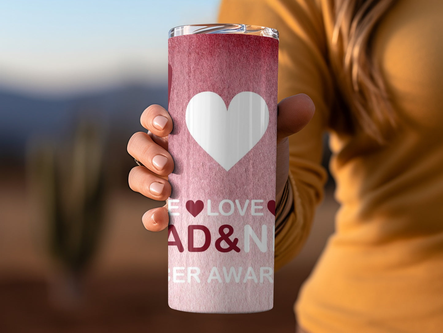 White Heart Love AD&N Design Tumbler