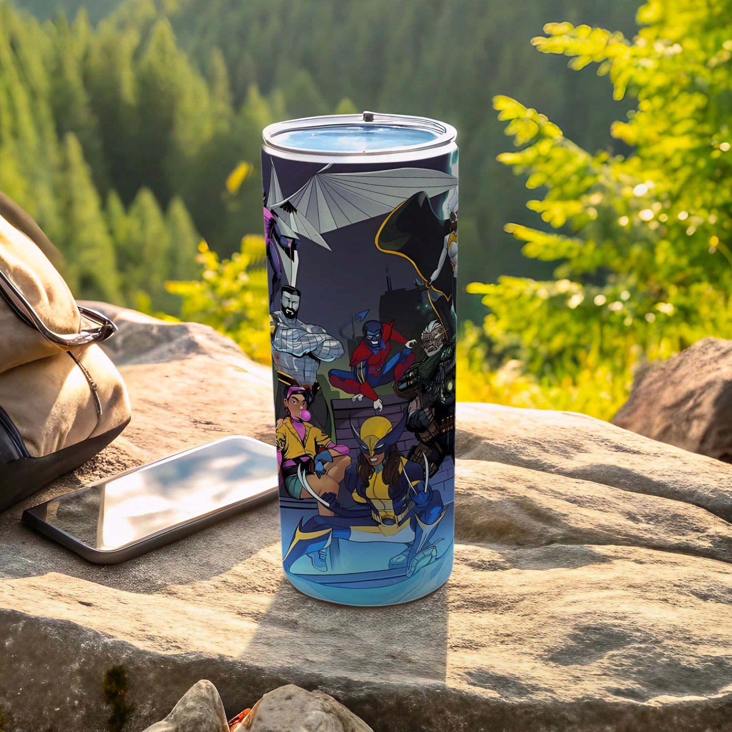 Vibrantly Detailed Cartoon Character Tumbler For On-The-Go