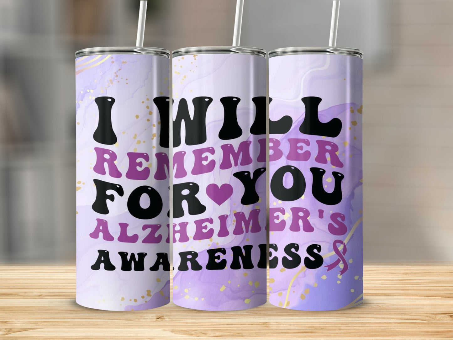I Will Remember for You Alzheimer's Awareness tumbler