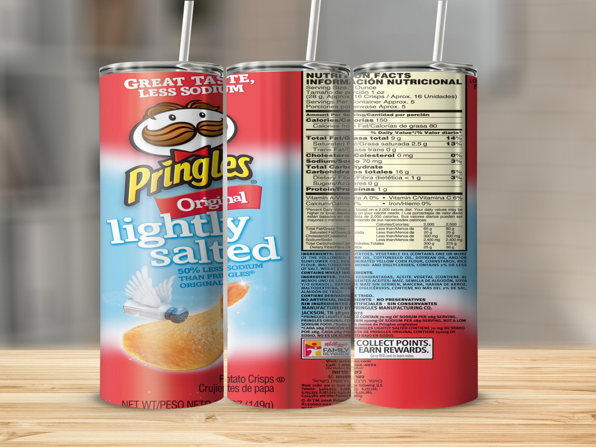 Pringles 50% Less Sodium Than Original Crisps Product Type