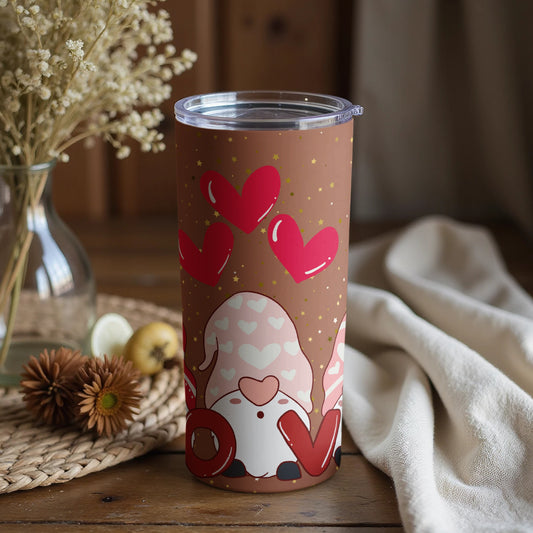 Valentine's Day Love Gnome Design Tumbler