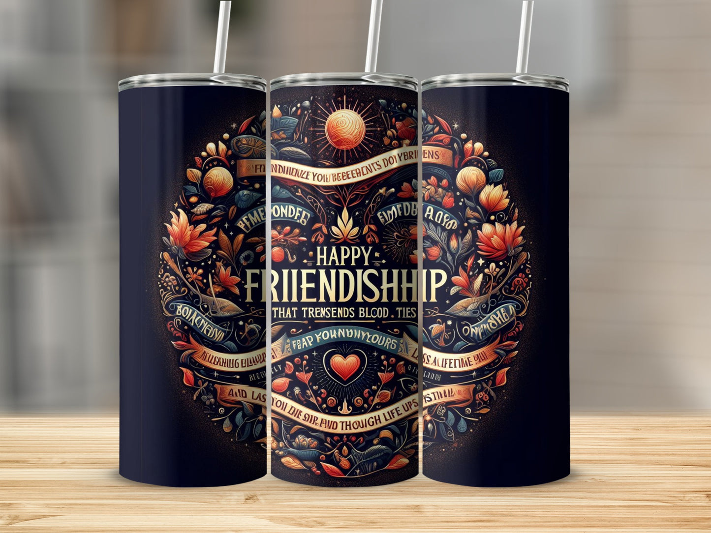 Happy Friendship Tumbler That Transcends Blood Ties