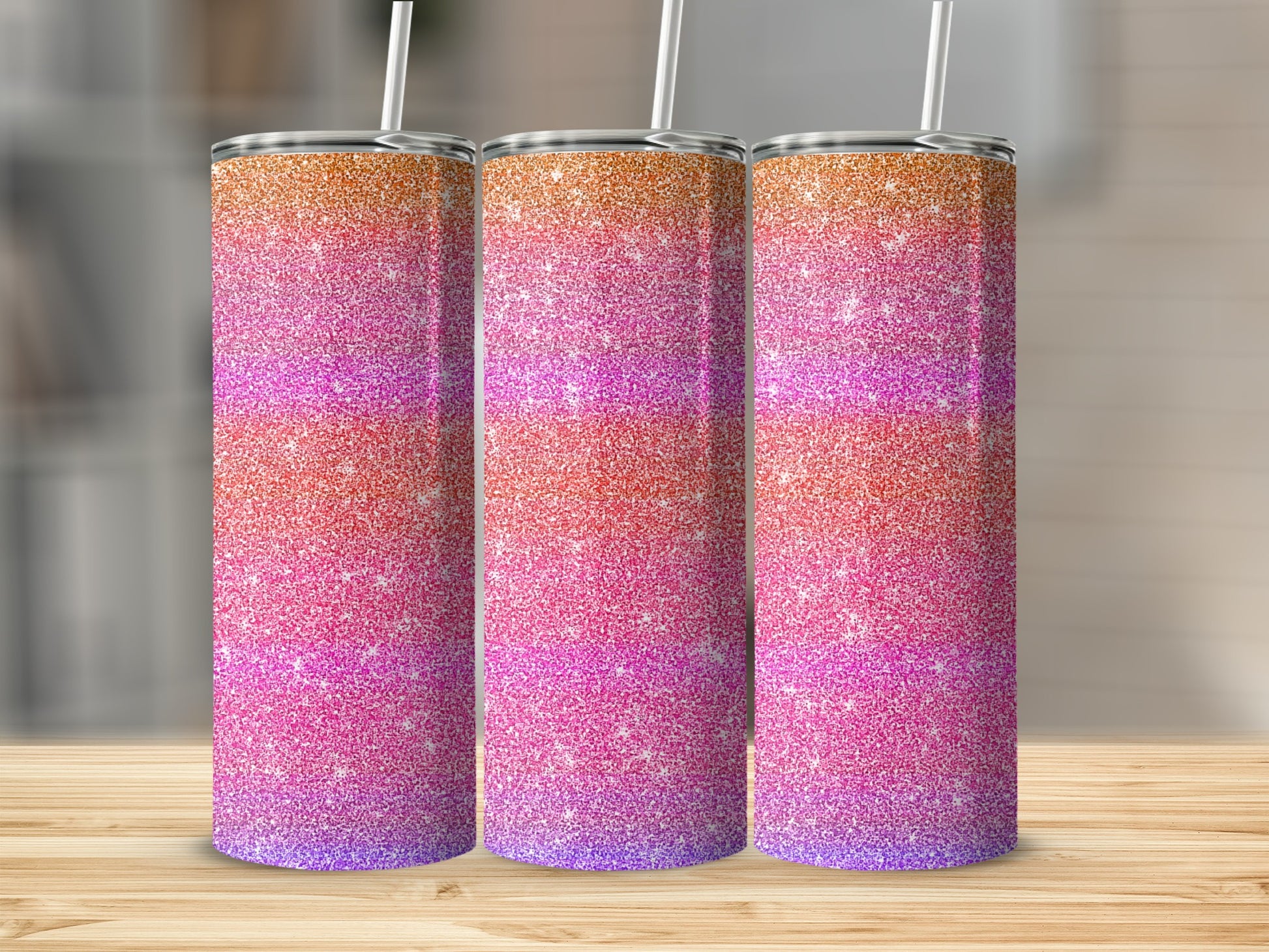 Glittering Gradient Tumbler for Sparkling Hydration