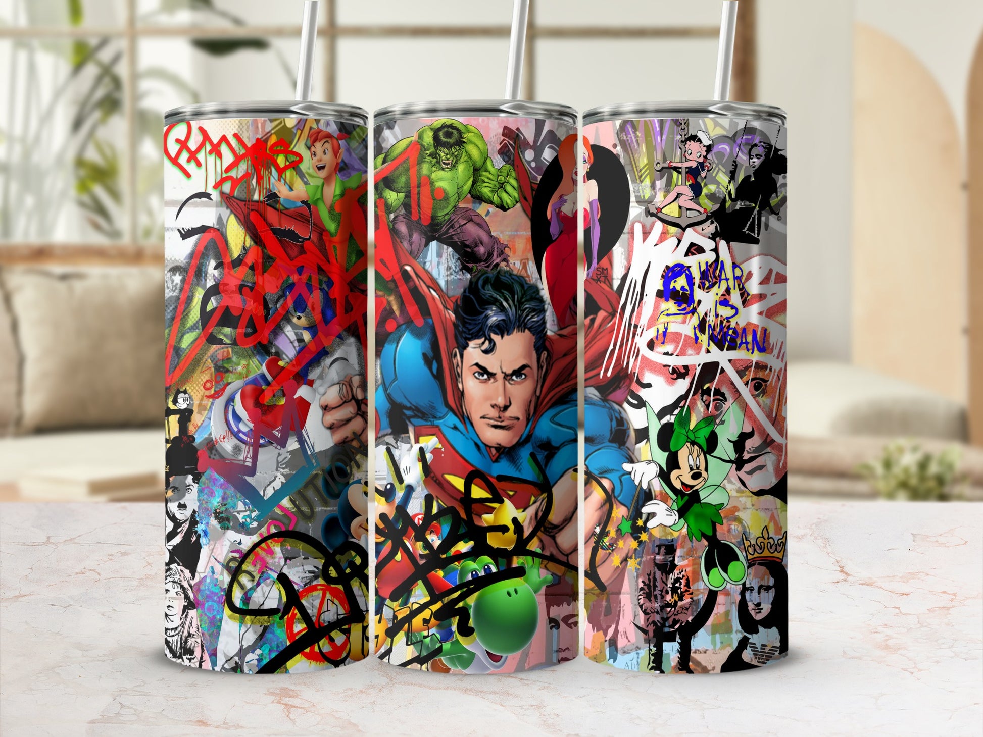 Pop Culture Graffiti Art Tumbler Multi-Character product type