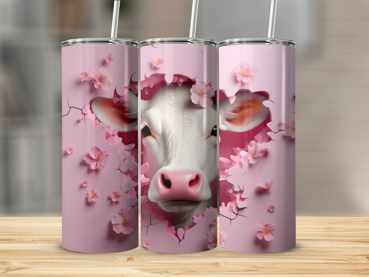 Pink Cow Cherry Blossom Burst Tumbler product type
Cow design
Pink cow
Cherry blossom
Sakura flowers
Cute cow
Animal art
Floral design
Pink background
Cracked design
Spring theme
Tumbler wrap
Drinkware
Gift idea
Unique design
Beverage holder
Cow head
Blossom burst
Pink aesthetic
Whimsical design
Farm animal