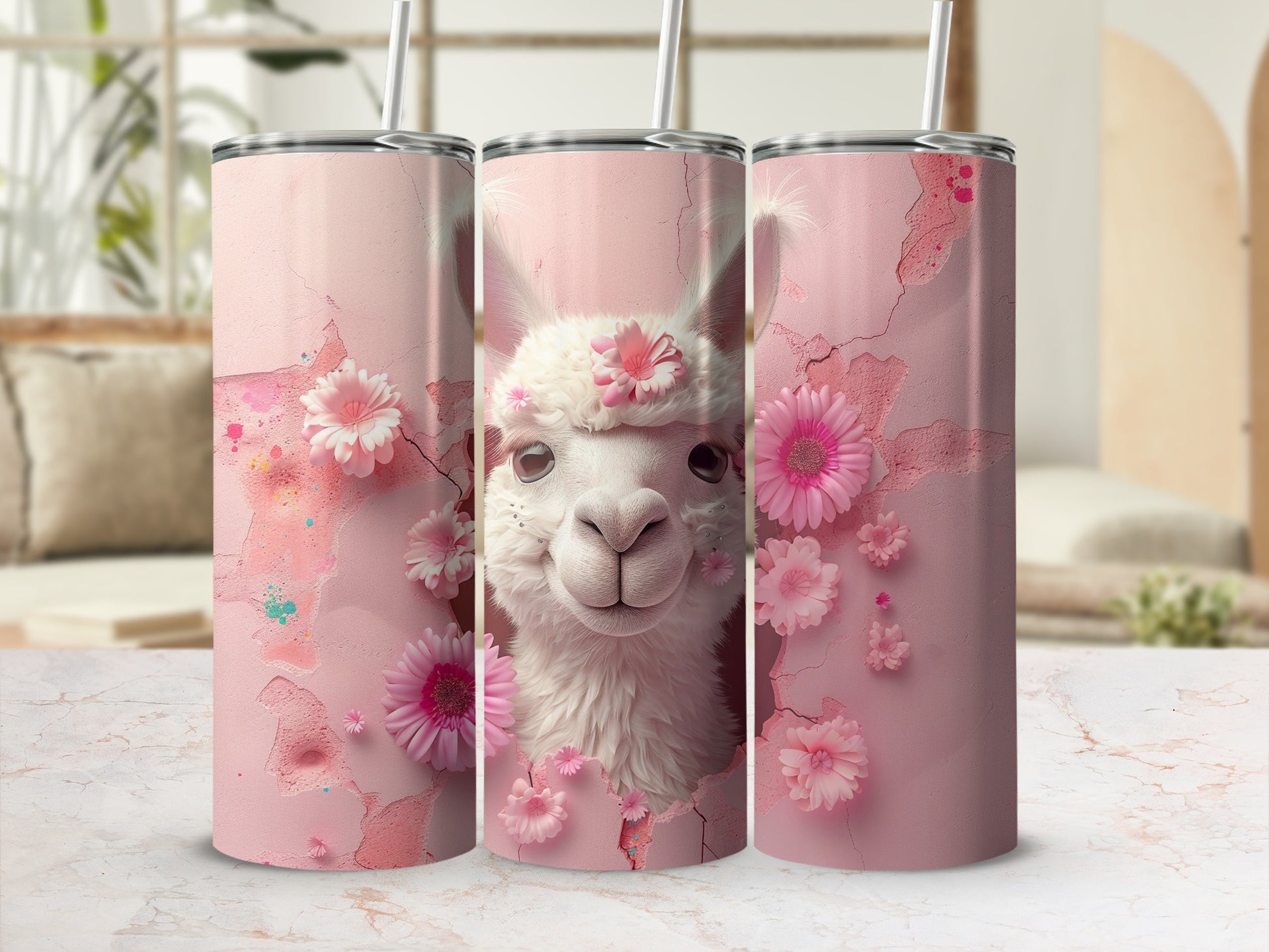 Pink Alpaca Floral Textured Cracked Tumbler product type
Alpaca Tumbler
Llama Design
Pink Flowers
Cute Animal
Pastel Pink
Textured Art
Flower Power
Animal Lover
Kawaii Aesthetic
Unique Drinkware
Gift for Her
Boho Style
Whimsical Design
Everyday Carry
Travel Buddy
Beverage Container
Insulated Cup
Hydration Goal
Pretty Gift
Spring Vibes