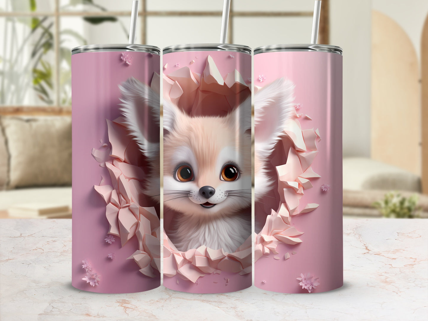 Adorable Fox Design Insulated Drinkware Product